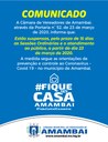 Câmara suspende sessões por 15 dias