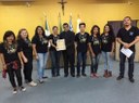 Vereador Fernando Fischer entrega moção a alunos da Escola Felipe de Brum Vereador Fernando Fischer entrega moção a alunos da Escola Felipe de Brum